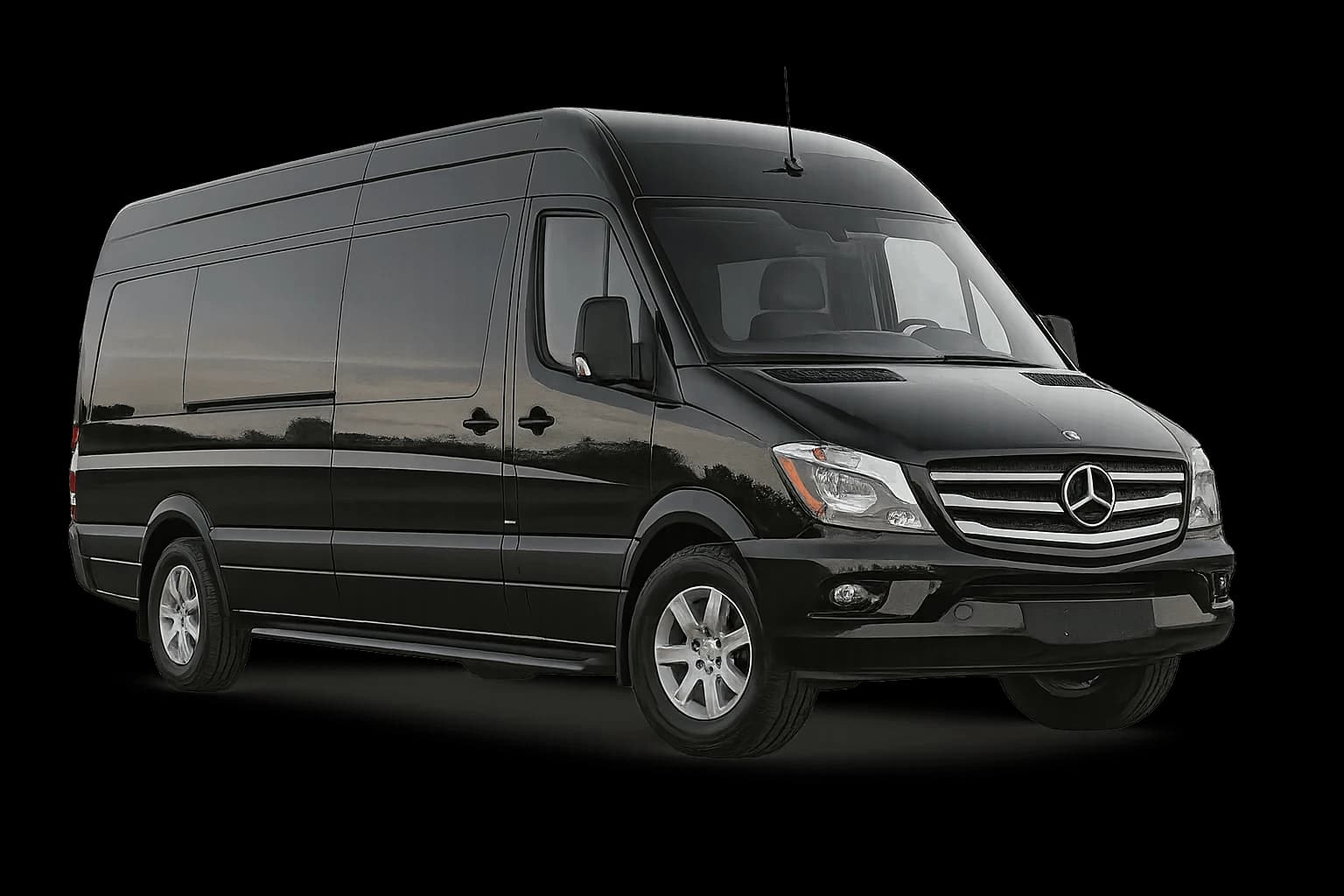 Mercedes-Benz Sprinter — part of the Boca Raton Airport Car Service fleet, for up to 14 passengers on FLL, PBI & MIA airport transfers, weddings, cruise-port runs, and South Florida chauffeured rides